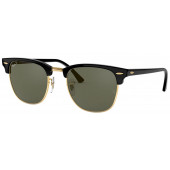 Ray-Ban Clubmaster 3016 W0365 Black/Gold-Green Güneş Gözlüğü - 1
