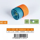 1/2" BATARYA HORTUM REKORU İÇ DİŞLİ DİŞİ PLASTİK MD48 - 2