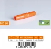 1/2 HORTUM EKİ PLASTİK MD26 - 2