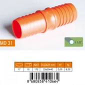1.1/2" HORTUM EKİ PLASTİK MD31 - 1