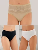 6 lı Paket Şahinler Bayan Dantelli Likralı Bato Külot Slip B3092 thumbnail 1