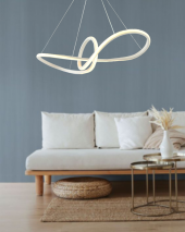 TT Aydınlatma TT002-BY  Papyon Modeli Mat Beyaz Led Avize - 1