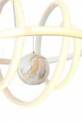 TT Aydınlatma TT003TPL-BY  Sarmal Modeli Mat Beyaz Mermer Desen Toplu Led Avize thumbnail 4