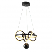 TT Aydınlatma TT003TPL-SY  Sarmal Modeli Mat Siyah Mermer Desen Toplu Led Avize thumbnail 3