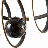 TT Aydınlatma TT003TPL-SY  Sarmal Modeli Mat Siyah Mermer Desen Toplu Led Avize thumbnail 4