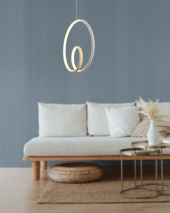 TT Aydınlatma TT004-BY  Göz Modeli Mat Beyaz Led Avize - 1
