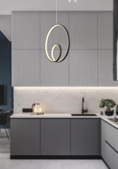 TT Aydınlatma TT004-SY  Göz Modeli Mat Siyah Led Avize - 1