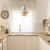 TT Aydınlatma TT007-1 MBY  Mermer Desen Tekli Beyaz Lüks Avize thumbnail 1