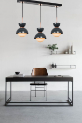 TT Aydınlatma TT007-3S ANT  Mat Antasit 3 lü Sıralı Lüks Avize thumbnail 1