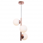 TT Aydınlatma TT008-3 BKR  Bakır Rengi Kaplama Beyaz Camlı Lüks Avize thumbnail 2