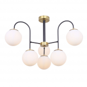 TT Aydınlatma TT010-6 ESK  Eskitme Rengi Kaplama 6 lı Beyaz Camlı Lüks Avize thumbnail 2