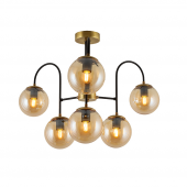 TT Aydınlatma TT011-6 ESK  Eskitme Rengi Kaplama 6 lı Bal Camlı Lüks Avize thumbnail 2