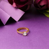 22 Ayar Altın Tektaş Yüzük thumbnail 4