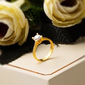 22 Ayar Altın Tektaş Yüzük thumbnail 5