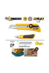 Olfa Maket Bıçağı Geniş Sıkıştırmalı Lastikli L-2 Maket Bıçağı - 2