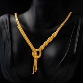 Burmalı Taşsız Altın Takı Seti thumbnail 2