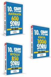 10.Sınıf Matematik-Biyoloji- Kimya Soru  Seti (3Kitap)   Çapa Yayınları+(DENEME HEDİYE) - 1