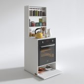 Kenzlife ankastre fırın dolabı bengisu byz 165x60x56 mutfak kapaklı - 2
