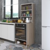 Kenzlife ankastre fırın dolabı canfeza crd 165*60*56 mutfak raflı - 1