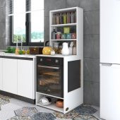 Kenzlife ankastre fırın dolabı ismihan byz 165*60*56 mutfak raflı - 1