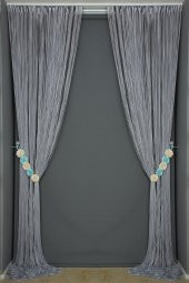 İP PERDE İNCE ZİNCİR GRİ RENK 300 x 280 CM - 7