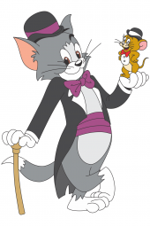 Tom ve Jerry Hand Araba Sticker Motor Bisiklet Laptop Sticker Etiket Çıkartma - 1