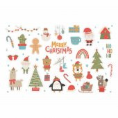 100 Adet Yılbaşı Christmas Graffiti JDM Araba Stickers Motor Bisiklet Laptop Sticker Etiket Çıkartma - 2