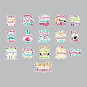 100 Adet Yılbaşı Christmas Graffiti JDM Araba Stickers Motor Bisiklet Laptop Sticker Etiket Çıkartma - 4