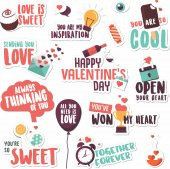 88 Adet Love Aşk Graffiti JDM Araba Modifiye Stickers Motor Bisiklet Laptop Sticker Etiket Çıkartma thumbnail 6