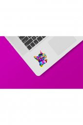 Rengarenk Kedi Sticker Oto Motor Laptop Bilgisayar 6 Cm Etiket Çıkartma - 2