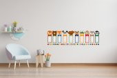 Eğitici Çarpım Tablosu Ve Sevimli Hayvanlar Bebek Ve Çocuk Odası Duvar Sticker - 1