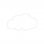 Sticker Master Uyuyan Panda Beyaz Yıldızlar ve Bulutlar Dekoratif Bebek Çocuk Odası Duvar Sticker - 3