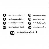 Sticker Master İnci̇nmi̇şsi̇n Dedi̇ Oto Araba Arma Motor Pc Etiket Çıkartma - 1