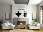 Sticker Masters Şeytan ve Melek Modern Duvar Sticker - 1