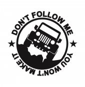 Sticker Masters 4x4 Dont Follow Me Off Road Sticker thumbnail 1