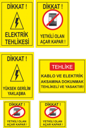 Sticker Masters Uyarı Levhaları Sticker Set - 1