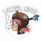 Sticker Masters Vespa Girl Sticker thumbnail 2