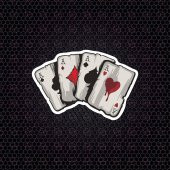 Sticker Master Poker Oyun Kartı Etiket Çıkartma Oto Motor Pc - 1