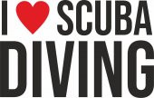Sticker Masters I Love Scuba Diving Dalış Sticker Etiket Çıkartma - 1