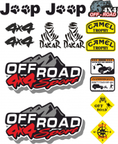 Sticker Masters Jeep Off Road Sticker Set - 1