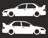 Sticker Masters Mitsubishi Lancer Evo 7,8,9 Evolution Basık Araç - 1