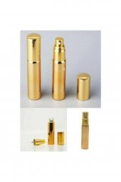 Cep Parfüm Ve Kolonya Şişesi Doldurulabilir Boş Şişe Gold Renk 10 ml Sprey  Parfüm Şişesi - 6