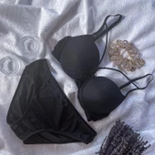 Çapraz Aksesuarlı, Destekli Sütyen-Külot Takımı - 9