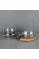 Nehir Silver Çelik 6 Parça Omlet Sahan Seti - 1