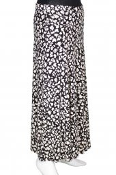 Barem Kadın Arzu Korsajlı Parçalı El Çizim Desenli Siyah Etek - 3