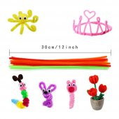 Şönil Renkli 50 Cm 50li 1 Paket Artlantis 50 Cm Renkli Tüylü Tel 50 li 1 Paket - 2