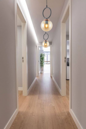 TT Aydınlatma TT014-1 SY  Mat Siyah - Bakır Bal Camlı Tekli Avize thumbnail 1