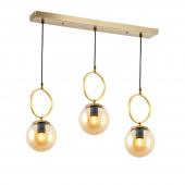 TT Aydınlatma TT014-3S ESK  Eskitme Kaplama Bal Camlı 3 lü Sıralı Avize thumbnail 1