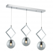 TT Aydınlatma TT015-3S KR  Krom Kaplama Füme Camlı 3 lü Sıralı Avize - 1