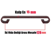 Piyano Eskitme Antik Bakır Metal (128 mm-12.8 cm) Mobilya Mutfak Çekmece Dolap Kulpu Kulbu Kulpları thumbnail 3